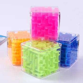 3D Quebra-cabeça Cubo de Labirinto Brinquedo Jogo de Mão Caso a Caixa Divertido Jogo de Cérebro Desafio Brinquedos Balanço de Brinquedo Educativo Para as Crianças Paciência Jogos