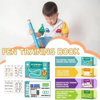 Mágico de Rastreamento pasta de trabalho Reutilizável Caligrafia Copybook Criança em Actividades de Aprendizagem Para as Crianças Brinquedos para as Crianças do Ensino Estação J7X7