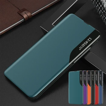 Smart Flip Case Para Samsung Galaxy S20 S10 S9 S8 S7 Mais Note20 Note10 kickstand capa em couro para samsung A30 A40 A50 A70 A10S