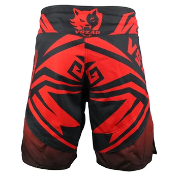 VSZAP Muay Thai Roupa Vermelha Curto Esportes Mma Shorts de Formação Boxer Shorts Sanda Algodão Respirável Solta de Boxe Boxe Imagem 2