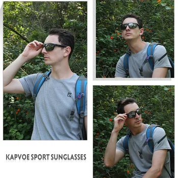 Novo Kapvoe Moda masculina de Ciclismo de Óculos de sol Polarizados do Exterior UV400 Óculos Mulheres Pesca Óculos de Desporto e Lazer, Óculos de Imagem 2