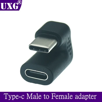 180 Graus de Ângulo Direito USB 3.1 Tipo C Macho e Fêmea USB-C Conversor Adaptador para o Telefone Inteligente para Samsung S9 S8 Nota 9