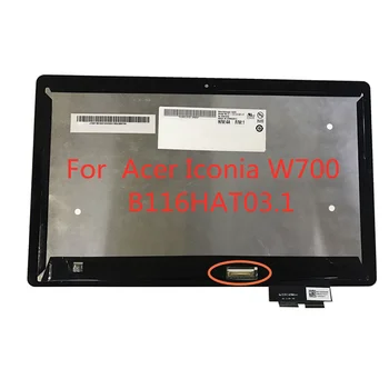Original Para Acer Iconia W700 tela de toque digitador do painel de vidro + LCD de montagem B116HAT03.1 B116HAN03.0 30pin tela Imagem 2