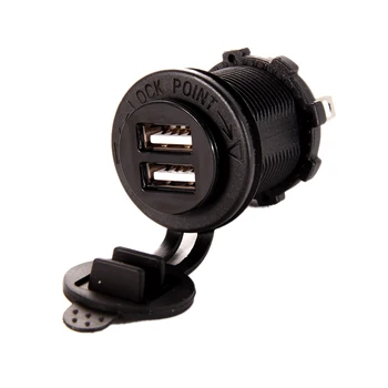 Isqueiro USB Carregue rápido Motocicleta Isqueiro 5V 3.1 UMA Dupla Motor conector de Carregador para iPhone/iPad GPS Adaptador de Carregador