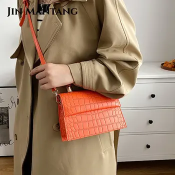 Crossbody Sling Bags para as Mulheres 2023 Designers de Moda Tendência Mini Padrão de Pedra de Couro de Alça Superior Bolsas e Carteiras Sac Imagem 2