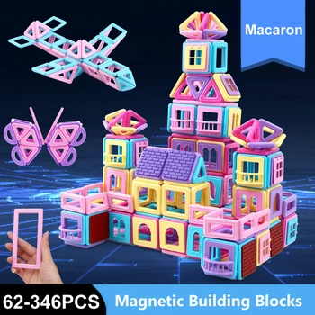 62-346pcs Magnético Blocos de Construção Ímã Designer de Construção Definir a Modelagem de Tijolos para Construção, Brinquedos Magnéticos para as Crianças Presentes