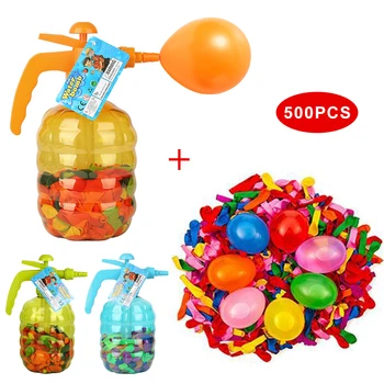 Engraçado Balão de Água da Bomba de Enchimento Estação Com 500Water Balões E Bomba de Água Iation Bola Para Crianças de Aniversário Cor Aleatória