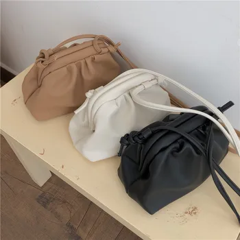 Mulheres Simples Bolinhos Saco Do Mensageiro Do Criador De Retro 2020 Moda De Nova Nuvem Feminino Crossbody Saco De Ombro Maré Bolsa Clutch Bag
